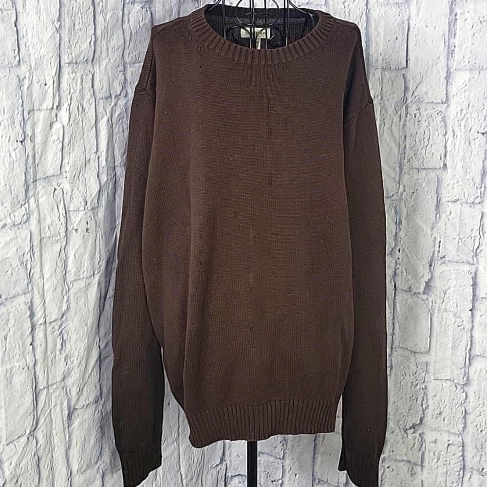ST. JOHN'S BAY Brown Cotton Pullover Sweater XXL/XXG‎